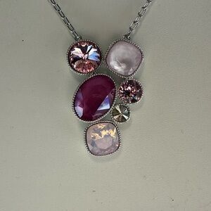 Touchstone Crystal pink stone necklace